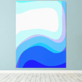 Blauw Abstract 1112 Canvas Afdruk (Insitu (Houten vloer))