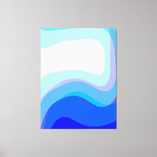 Blauw Abstract 1112 Canvas Afdruk (Voorkant)