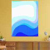 Blauw Abstract 1112 Canvas Afdruk (Insitu (Woonkamer))