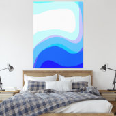 Blauw Abstract 1112 Canvas Afdruk (Insitu (Slaapkamer))