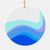 Blauw Abstract 1112 Keramisch Ornament (Achterkant)