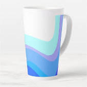 Blauw Abstract 1112 Latte Mok (Rechterhoek)
