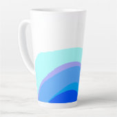 Blauw Abstract 1112 Latte Mok (Linkerhoek)
