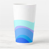 Blauw Abstract 1112 Latte Mok (Voorkant)