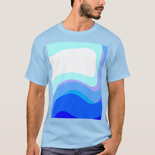 Blauw Abstract 1112 T-shirt (Voorkant)