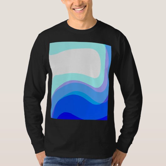 Blauw Abstract 1112 T-shirt (Voorkant)