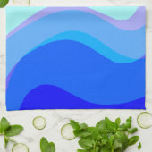 Blauw Abstract 1112 Theedoek (Gevouwen)