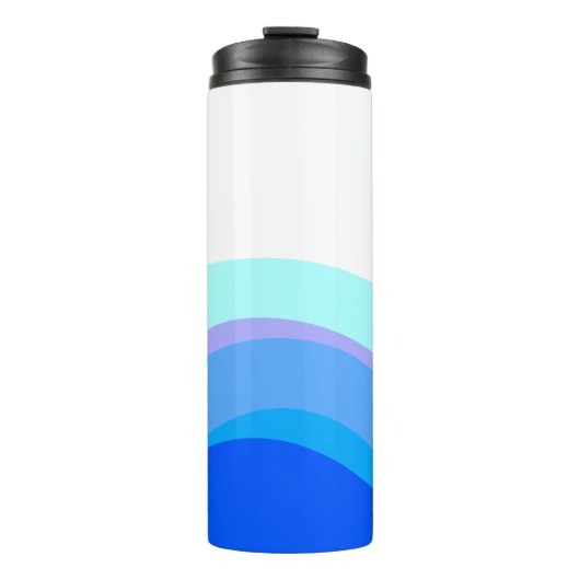 Blauw Abstract 1112 Thermosbeker (Voorkant)