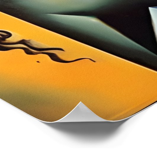 Blauw Abstract 323 Wall Art Poster (Hoek)