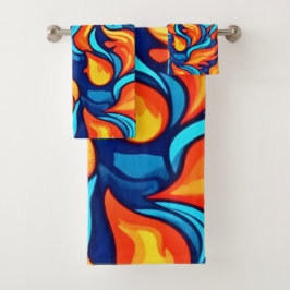 Blauw Abstract Bad Handdoek