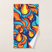 Blauw Abstract Bad Handdoek (Handdoek)