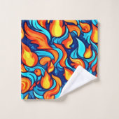 Blauw Abstract Bad Handdoek (Wasdoekje)