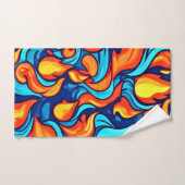 Blauw Abstract Bad Handdoek (Handdoek)