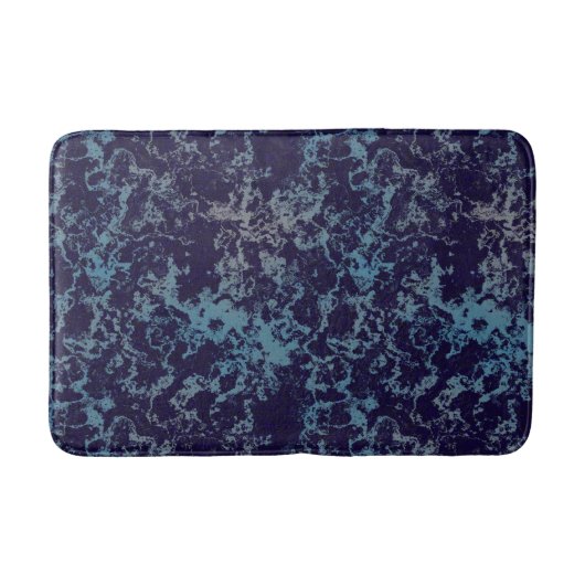 Blauw Abstract Badmat (Voorkant)