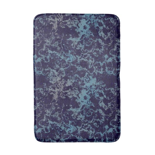 Blauw Abstract Badmat (Voorkant Verticaal)