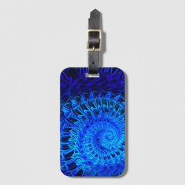 Blauw Abstract - Bagagelabel met Visitekaartje Slo