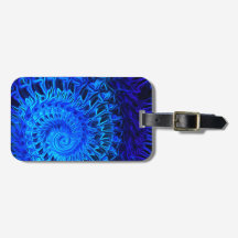 Blauw Abstract - Bagagelabel met Visitekaartje Slo