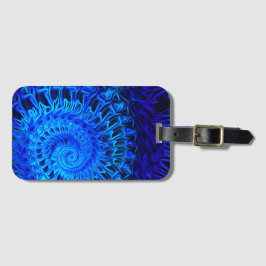 Blauw Abstract - Bagagelabel met Visitekaartje Slo