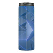 Blauw abstract behang thermosbeker (Achterkant)