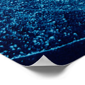 Blauw Abstract. Blauwe en witte kleurenblokken. Wi Poster (Hoek)