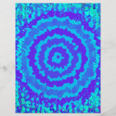 Blauw Abstract Bloem Scrapbook Papier Bulk Pagina' Flyer (Achterkant)