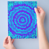 Blauw Abstract Bloem Scrapbook Papier Bulk Pagina' Flyer (Hand)