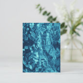 Blauw Abstract Briefkaart (Staand voorkant)