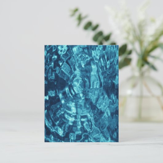 Blauw Abstract Briefkaart (Staand voorkant)