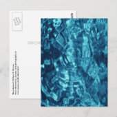 Blauw Abstract Briefkaart (Voorkant / Achterkant)