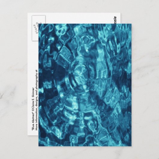 Blauw Abstract Briefkaart (Voorkant / Achterkant)