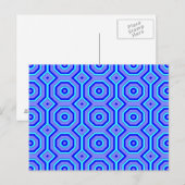 Blauw abstract briefkaart (Voorkant / Achterkant)