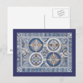 Blauw Abstract Briefkaart (Voorkant / Achterkant)