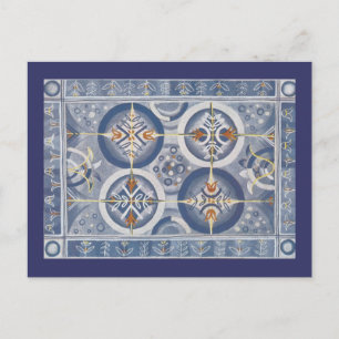 Blauw Abstract Briefkaart