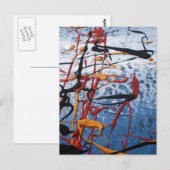 Blauw Abstract Briefkaart (Voorkant / Achterkant)