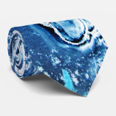 Blauw Abstract bubbels Stropdas voor waterijsontwe (Opgerold)