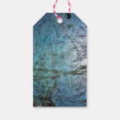 Blauw abstract cadeau label, Blauwe oceaan abstrac Cadeaulabel (Achterkant)