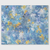 Blauw abstract cadeaupapier (Vlak)