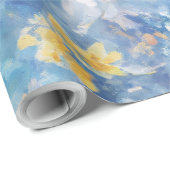 Blauw abstract cadeaupapier (Rol Hoek)
