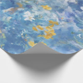 Blauw abstract cadeaupapier (Hoek)
