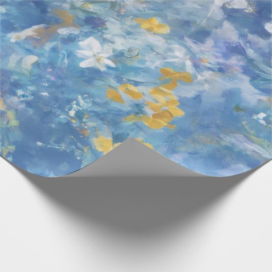 Blauw abstract cadeaupapier (Hoek)