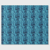 Blauw Abstract Cadeaupapier (Vlak)