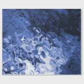 Blauw Abstract cadeaupapier met blauwboom (Vlak)