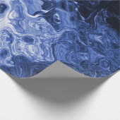 Blauw Abstract cadeaupapier met blauwboom (Hoek)