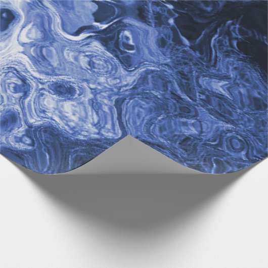 Blauw Abstract cadeaupapier met blauwboom (Hoek)