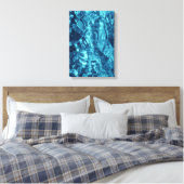 Blauw Abstract Canvas Afdruk (Insitu (Slaapkamer))