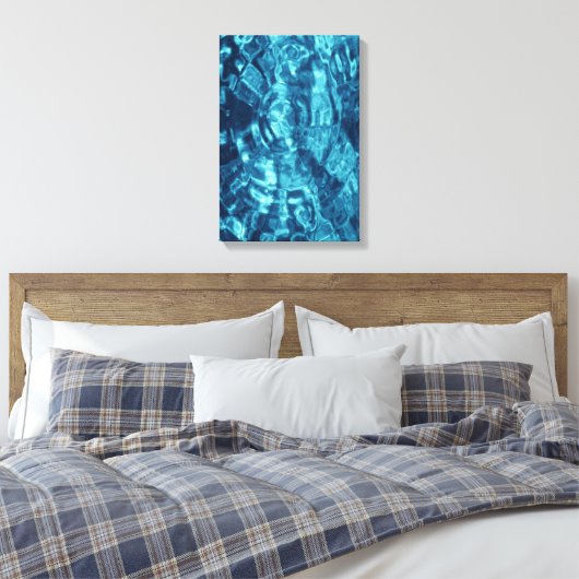 Blauw Abstract Canvas Afdruk (Insitu (Slaapkamer))