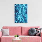 Blauw Abstract Canvas Afdruk (Insitu (Woonkamer))