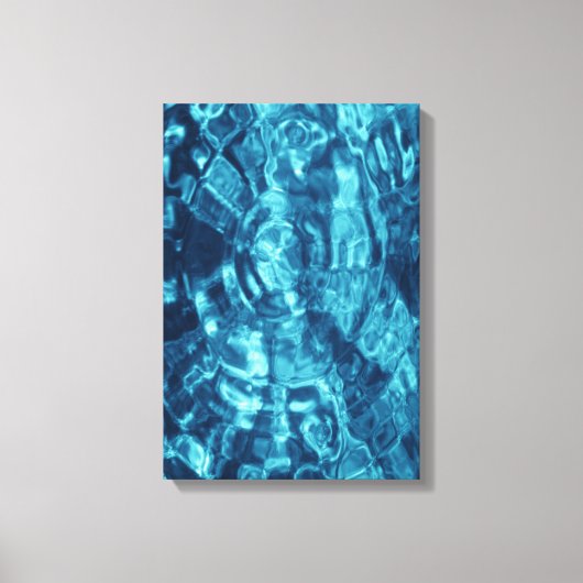 Blauw Abstract Canvas Afdruk (Voorkant)