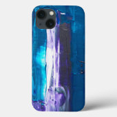 blauw abstract Case-Mate iPhone case (Achterkant)