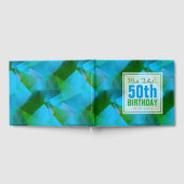Blauw Abstract Cubist 30th Birthday Guest Book Gastenboek (Volledig)